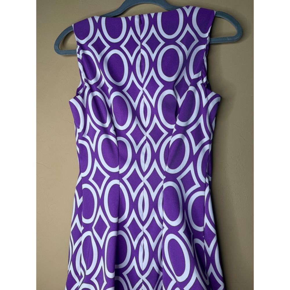 ALYX Vtg retro mini high neck purple and white dress small - Picture 6 of 8